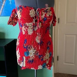Smocked floral dress